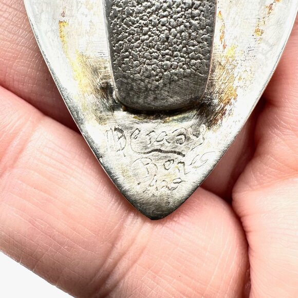 Native American Pendant Necklace Turquoise Sterling Silver - Picture 5 of 5